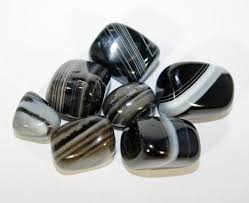 Tumble - Black Striped Agate
