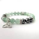 Green Aventurine & Hematite Triquetra Bracelet