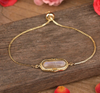 Gold Bracelet with Crystal - Adjustable