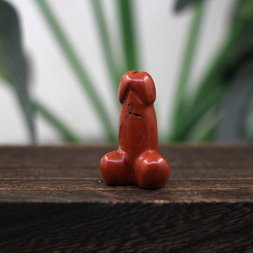 Crystal penis - Red Jasper