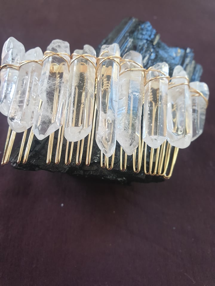 Crystal Hair Side Slide Comb Assorted