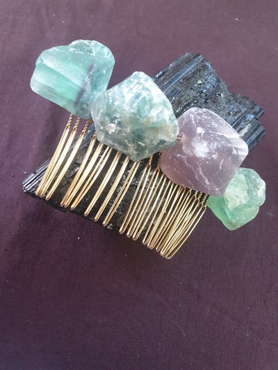 Crystal Hair Side Slide Comb Assorted