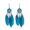 Assorted Colorful Feather Earrings