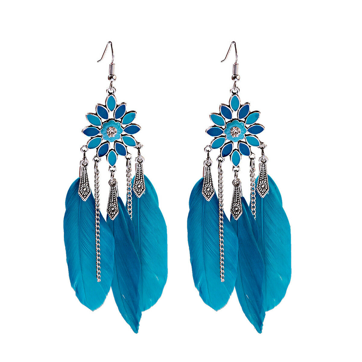 Assorted Colorful Feather Earrings