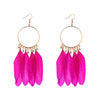 Assorted Colorful Feather Earrings