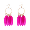 Assorted Colorful Feather Earrings