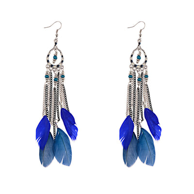 Assorted Colorful Feather Earrings