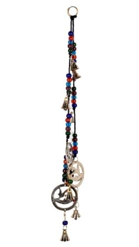 Assorted Brass Bells and Beads Chime Three Symbols