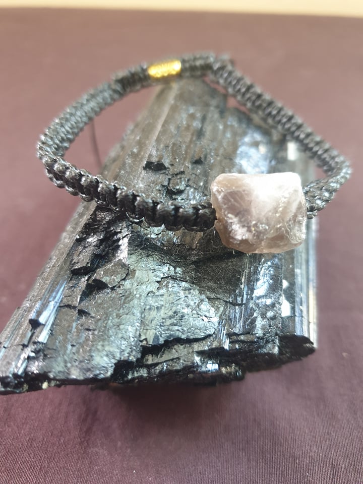 Bracelet Adjustable with Raw Crystal Assorted