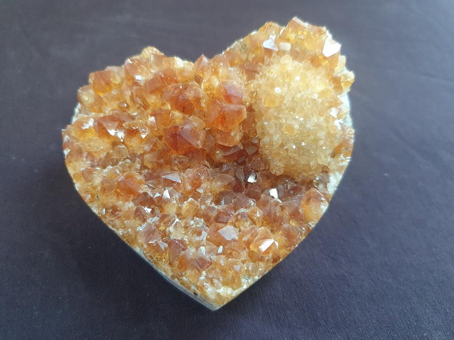 Citrine - cluster heart