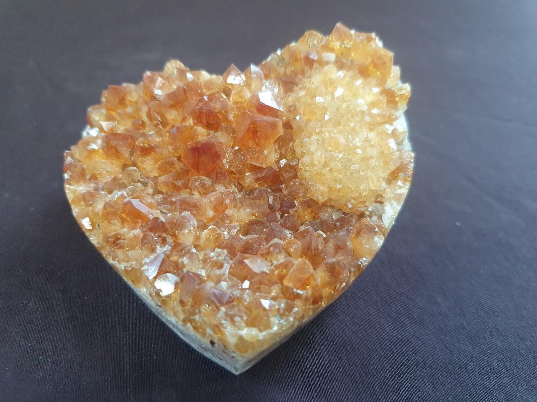 Citrine - cluster heart