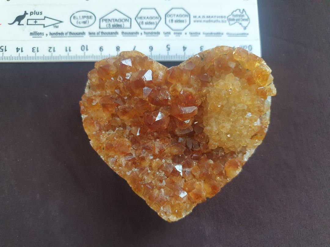 Citrine - cluster heart