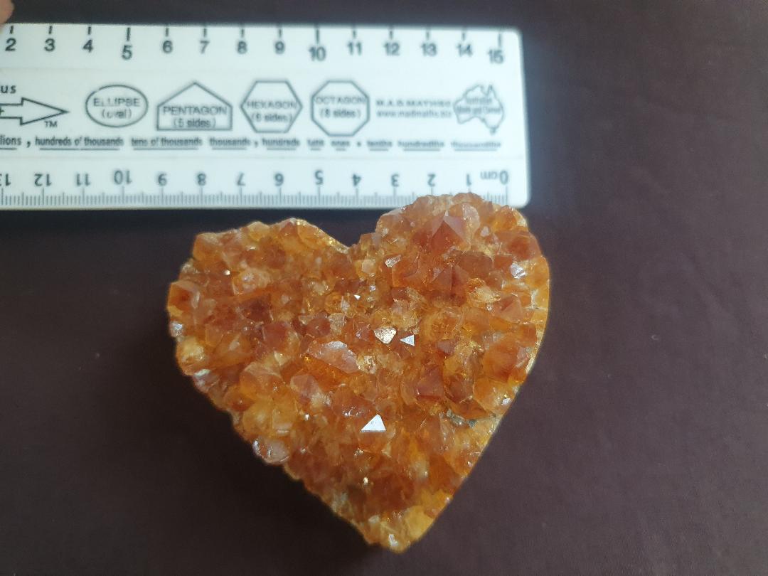 Citrine - cluster heart