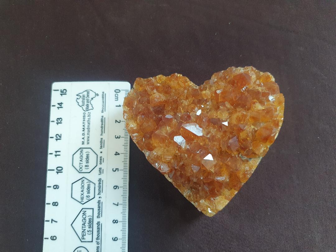 Citrine - cluster heart