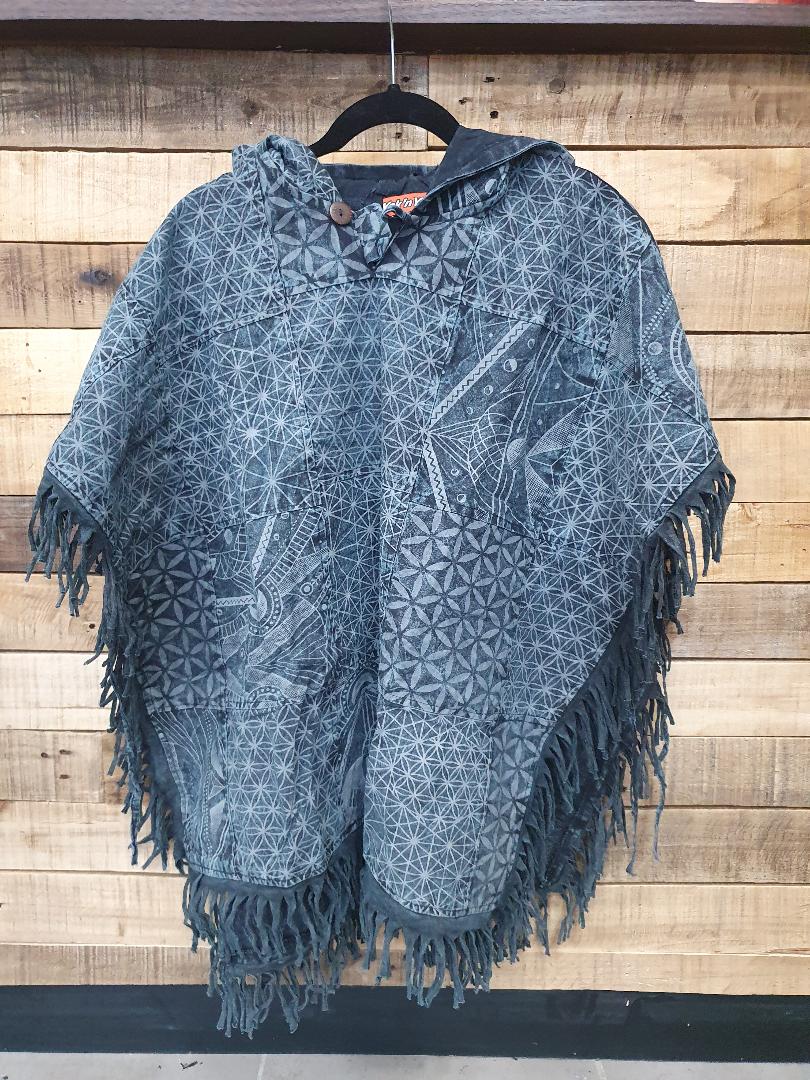 poncho square- flower of life