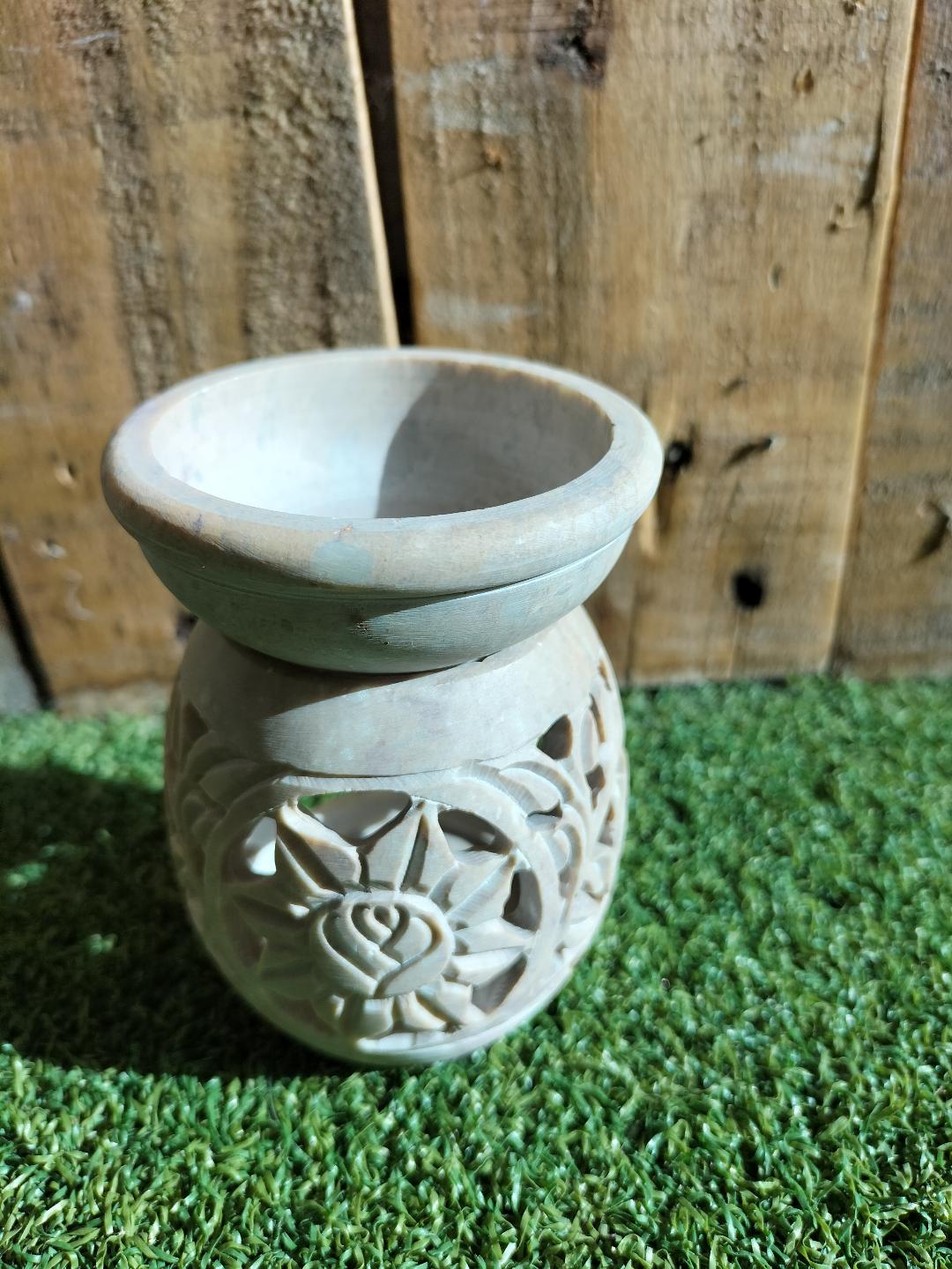 Carved Soapstone Oil Burners Assorted