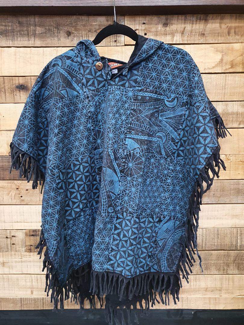 poncho square- flower of life