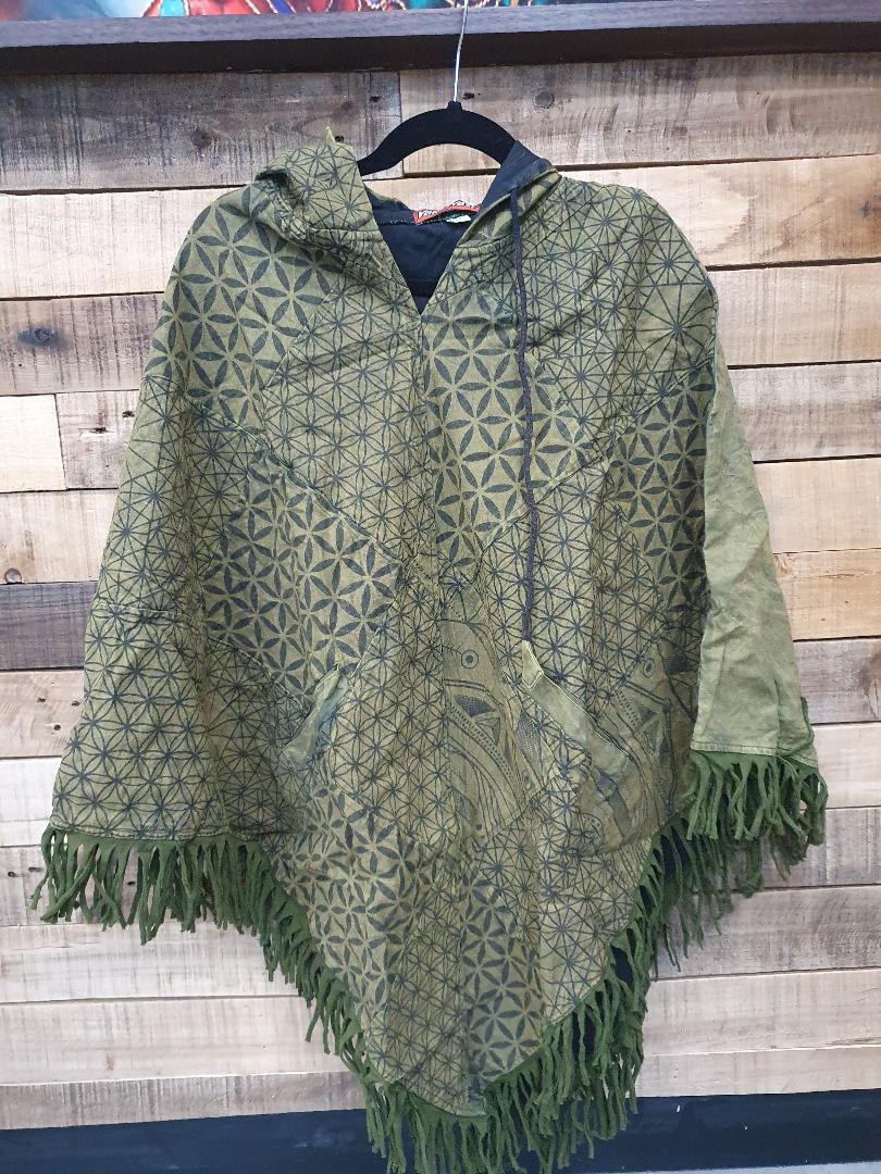 Copy of poncho square- flower of life