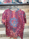 Shirt- Om print tie dyed Red