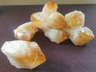 Citrine - raw point assorted