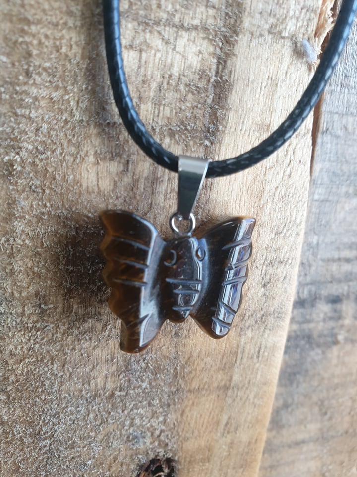 Necklace - Tigers Eye Butterfly Necklace